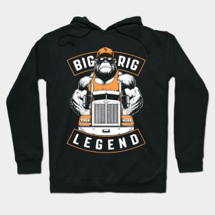 Funny Trucker Bigfoot Big Rig Legend Truck Driver Hoodie